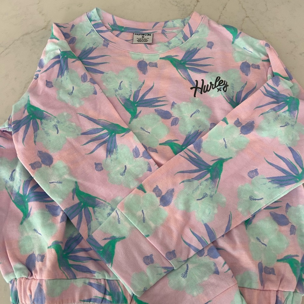 Hurley floral sweatshirt